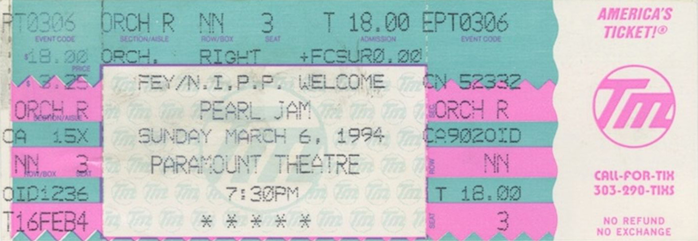 1996 pearl jam tour